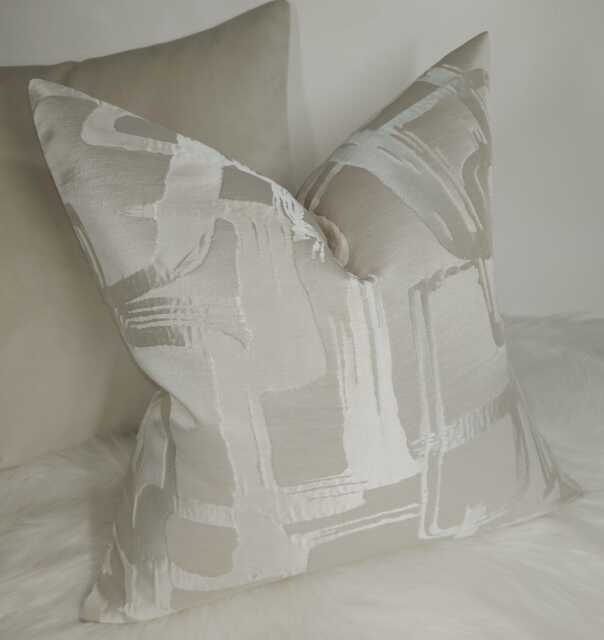 Decorative Abstract Modern Design - Harlequin Asuka Moonstone Luxury Cushion Cover For Sofa Bed Chair - image 1