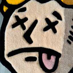 Vault Boy Fallout Face Handmade Tufted Rug - thumbnail 4