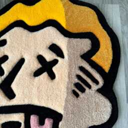 Vault Boy Fallout Face Handmade Tufted Rug - thumbnail 2