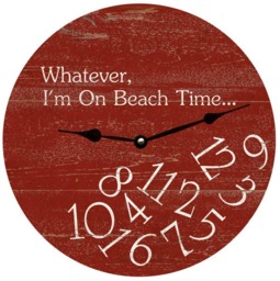 Personalized Red Whatever Clock - Rustic Who Cares Clock