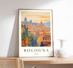 Bologna Italy Poster Vintage Travel Art Print - thumbnail 1