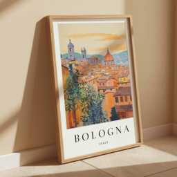 Bologna Italy Poster Vintage Travel Art Print - thumbnail 2