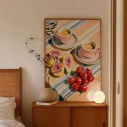 Fig & Cherry Poster, Italian Breakfast Print, Kitchen Wall Art - thumbnail 2