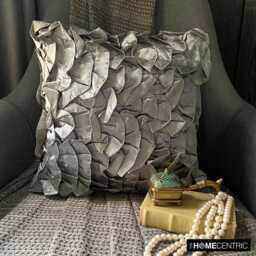 "Satin Silver Throw Pillow Cover 16""x16" - thumbnail 2