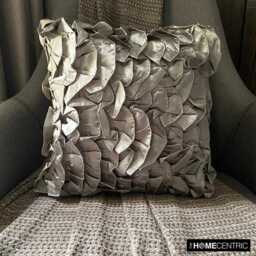 "Satin Silver Throw Pillow Cover 16""x16" - thumbnail 3