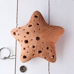 Handmade Terracotta Star Hanging Plant Pot Small Gardening - thumbnail 2