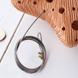 Handmade Terracotta Star Hanging Plant Pot Small Gardening - thumbnail 3