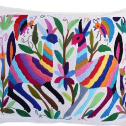 Otomi Cushion Covers Gifts - Exquisitely Handmade By Mexican Artisans Ships Free Same Day From UK - thumbnail 3