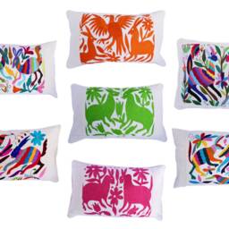 Otomi Cushion Covers Gifts - Exquisitely Handmade By Mexican Artisans Ships Free Same Day From UK - thumbnail 2