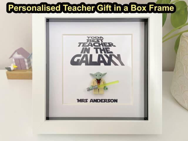 Personalised Teacher Gifts in 3D Box Frames Thank You Gifts Thank Keepsake Best End Of - image 1