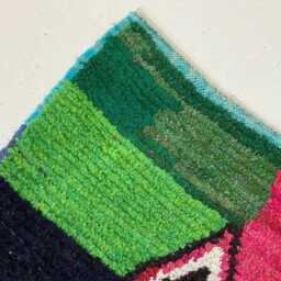 Handmade Wool Moroccan Rug, Authentic Berber Boujaad Bohemian Style - thumbnail 4