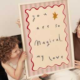 You Are Magical Print, Nursery Bedroom Art, Illustration Wall Boho Decor, Kids Room Play Unframed - thumbnail 3