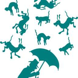 Raining Cats & Dogs Decal, Funny Pet Wall Art, Cat Dog Sticker, Vet Clinic Decor, Animal Lover Gift, Veterinarian Office - thumbnail 3