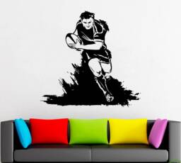 Football Player Wall Decal Sports Vinyl Decor 2356 - thumbnail 1