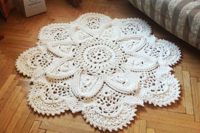 Crochet Lace Rug 52 - image 1