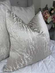 Luxury Greige Cushion Cover, Textured Marble Throw Pillow Double Sided, Prestigious Textiles Hamlet Alabaster, Home Decor - thumbnail 1