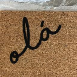 Ola Adeus Coir Doormat Portuguese Welcome Mat - thumbnail 3
