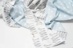 Personalized Organic Cotton Baby Blanket - Reversible Name Swaddle - thumbnail 1