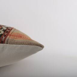Vintage Turkish Kilim Pillow Cover Handwoven Wool Cushion - 16x16 - thumbnail 4