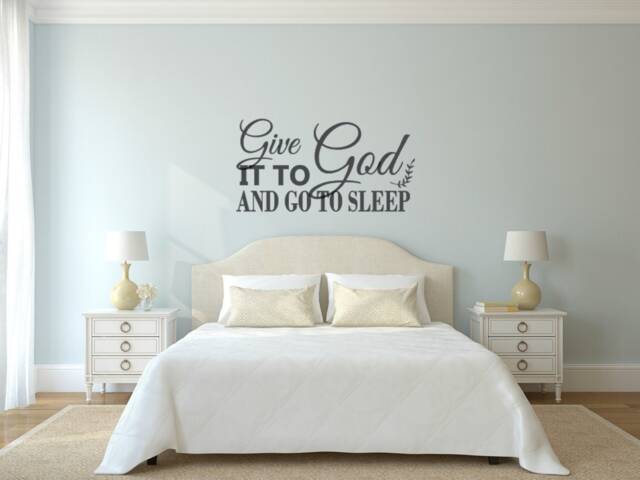 Give It To God & Go Sleep. Religious Decals. Vinyl Wall Decal - image 1