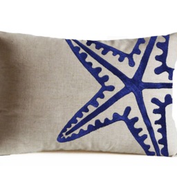 Set Of 5 Pillow Cover, Spring D??cor, Sea Life Set, Oceanic Theme Pillows, Beach Embroidered Coral Starfish Crab - thumbnail 3
