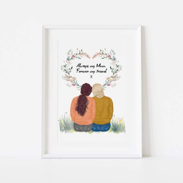 Mum Gift, Daughter Birthday Mothers Day Gift For Mum, Print, Mother Nan - image 1