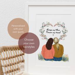 Mum Gift, Daughter Birthday Mothers Day Gift For Mum, Print, Mother Nan - thumbnail 2