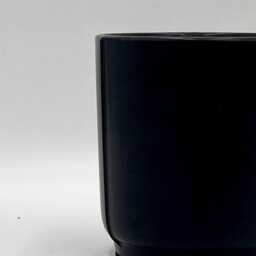 Black Ceramic Pot, 9cm, Indoor Plant Pot - thumbnail 2