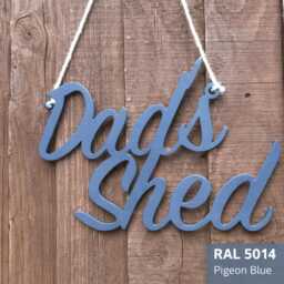 Dad's Shed Metal Sign - Personalised Door Plaque 3mm Steel Wall Decor Handmade UK - thumbnail 2
