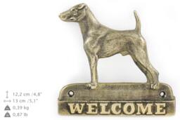 Foxterrier, Dog Welcome, Hanging Decoration, Limited Edition, Artdog - thumbnail 1