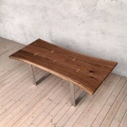Dell Extendable Live Edge American Walnut Dining Table