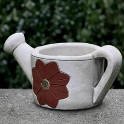 Stone Flower Pot Statue Concrete Plant Figure Cement Planter Sculpture Home & Garden Ornament Front Door Decoration Planter Lover Gift - thumbnail 1