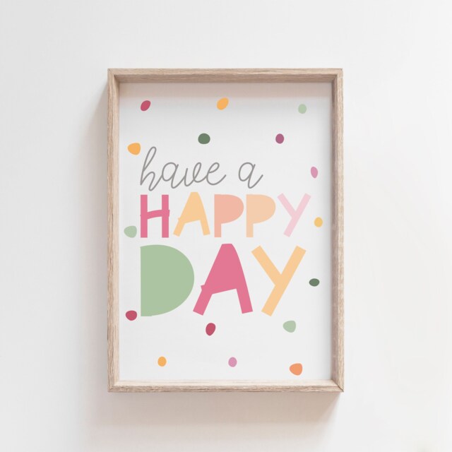 Girls Nursery Prints, Bedroom Wall Art, Quotes, Muted Colours, Playroom Prints - image 1