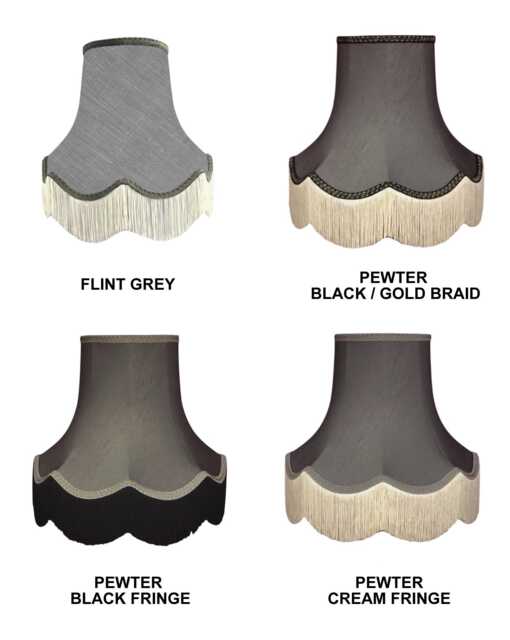 Flint Pewter Grey Fabric Lampshade Handmade For Table Floor Standard Lamp Bases Wall Light Fixtures Chandeliers - image 1