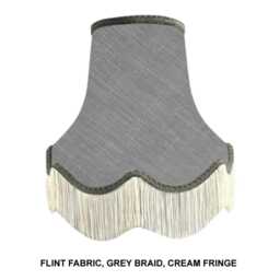 Flint Pewter Grey Fabric Lampshade Handmade For Table Floor Standard Lamp Bases Wall Light Fixtures Chandeliers - thumbnail 2