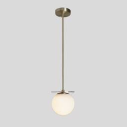 Handmade Brass Globe Pendant Light, Modern Minimalist Ceiling Lamp - thumbnail 3