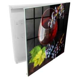Wine Grapes Wall Mounted Key Cabinet, Red Box For Home, Photographic Food, Lovers - thumbnail 2