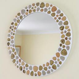 Sand Dunes Pebble Mosaic Round Mirror - thumbnail 4