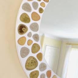 Sand Dunes Pebble Mosaic Round Mirror - thumbnail 2