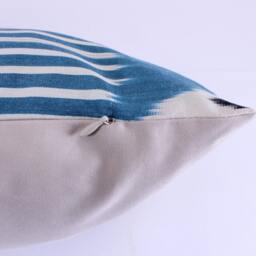 Ikat Silk Velvet Pillow 16x24 - Handmade Boho Cushion Cover Turkish Home Decor Accent - thumbnail 3
