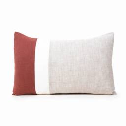 Rust Linen Pillow Cover Set Modern Covers Set, Cushion Of 5 Cases, Pillowcase Decorative Pillow - thumbnail 4