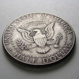 Hobo Nickel Skull On Kennedy Half By M.j. Petitdemange One Of A Kind Coin-Handcarved-Folkart-Jewelry-Art-Metal-Sculpture-Halloween - Ooak - thumbnail 4