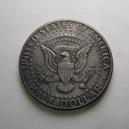 Hobo Nickel Skull On Kennedy Half By M.j. Petitdemange One Of A Kind Coin-Handcarved-Folkart-Jewelry-Art-Metal-Sculpture-Halloween - Ooak - thumbnail 3