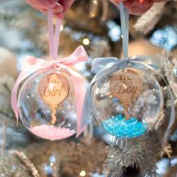 Gender Reveal It's A Boy/Girl Balloon Christmas Tree Bauble Ornament - thumbnail 1