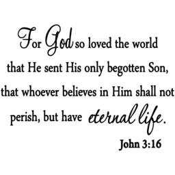 For God So Loved The World Wall Decal Quote Religious Bible Verse John 316 Scripture Christian Art Sticker By Vwaq - thumbnail 2