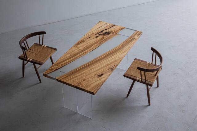 Customize Epoxy Resin Table, River Wooden Dining Table Top, Kitchen, Coffee - Olive Wood - image 1