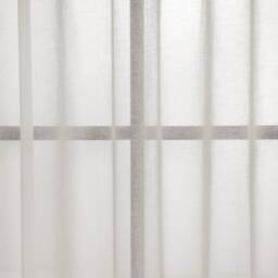 Cream Linen Look Sheer Curtain Modern Tulle Panel With Grommets - thumbnail 3