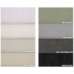 Cream Linen Look Sheer Curtain Modern Tulle Panel With Grommets - thumbnail 2