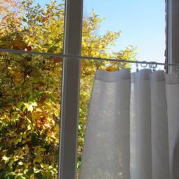 White Linen Curtain Cafe Curtains With Lace Edge Trim Window Panel French Country Kitchen Curtain.custom - thumbnail 2