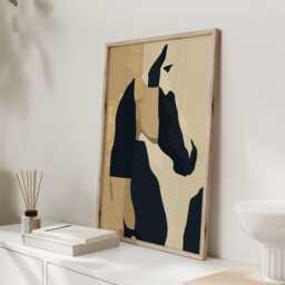 Abstract Horse Wall Art Print, Modern Equine Artwork, Neutral Minimalist Illustration For Living Room Or Hallway - thumbnail 3